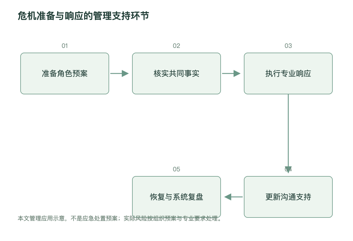 危机准备与响应的管理支持环节
