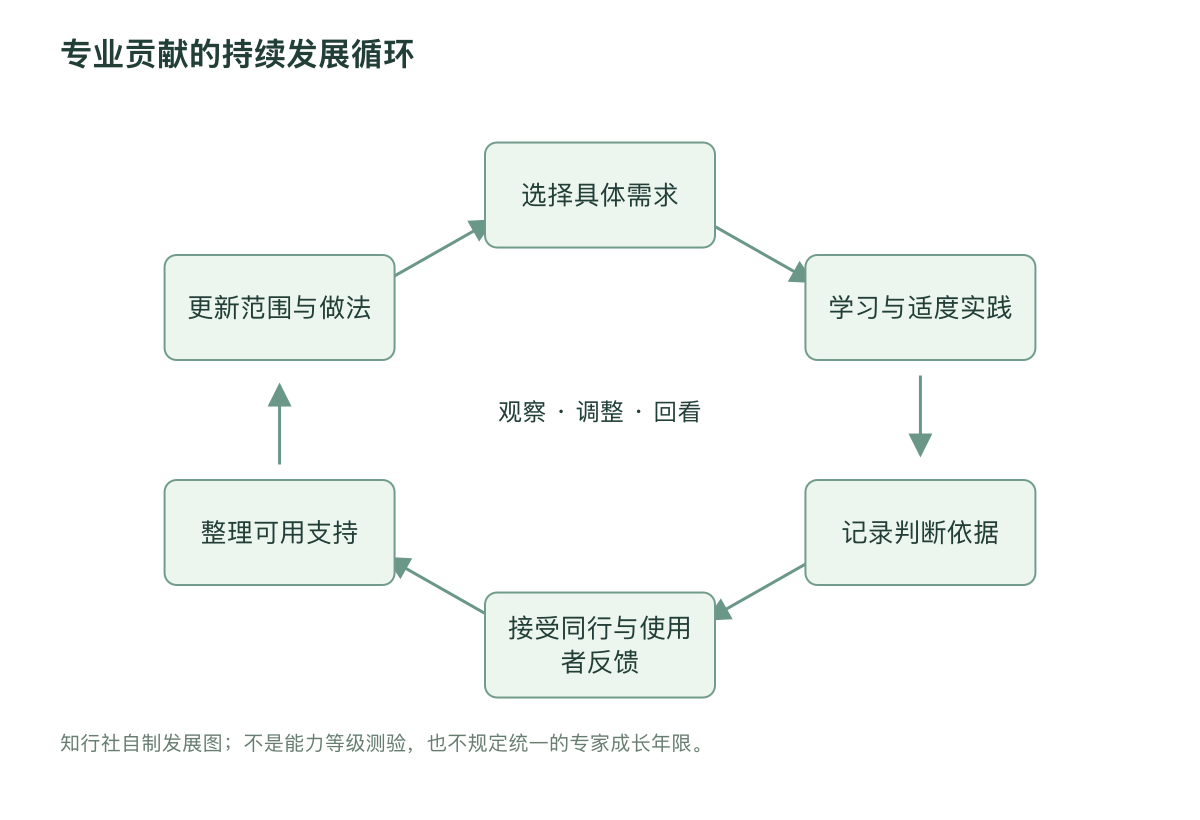 专业贡献的持续发展循环