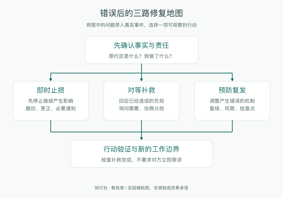错误后的三路修复地图