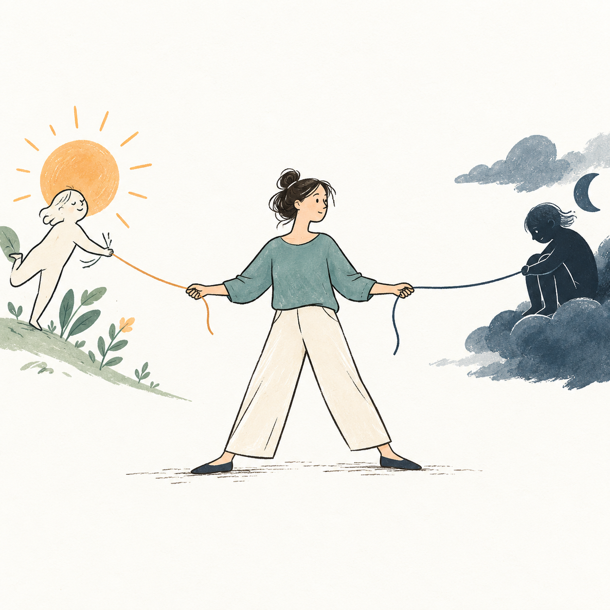 已经走到高处,却不知道还想要什么 · 主题插画